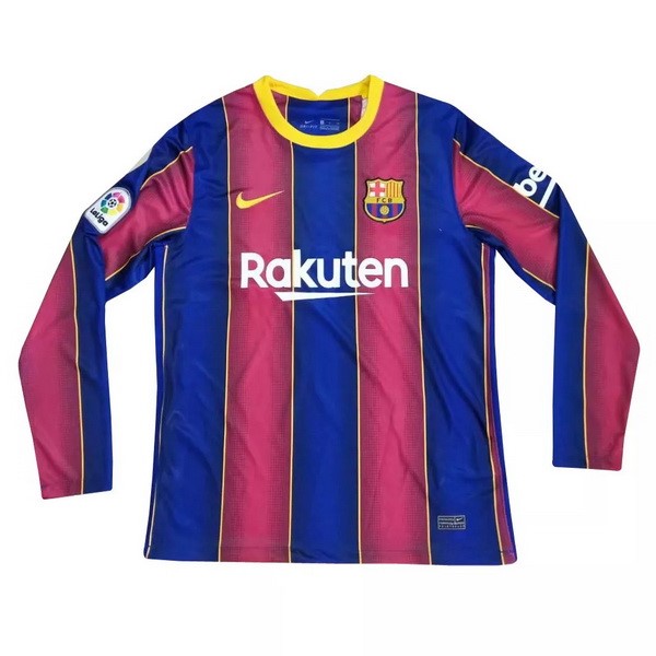 Tailandia Camiseta Barcelona 1ª ML 2020 2021 Rojo Azul